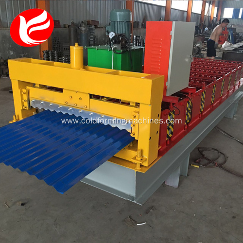 Zinc colored steel corrugated roof roll forming machine